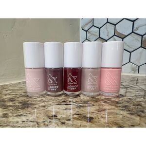 Olive & June 5 Pack of Quick Dry Nail Polish New Multi Color Pink Purple